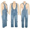 Tbahhir Women's Denim Overalls Jumpsuit Sleeveless Adjustable Strap Loose Baggy