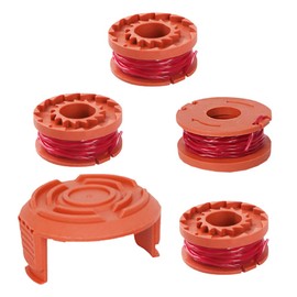 Pack of 4 Strimmer Spool, Strimmer Spool Line Strimmer Wire Strimmer Spool, Replacement for 20 V Worx Grass Trimmer WG180 / WG163 / WG175