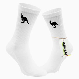 Huuraa Unisex Kangaroo Silhouette Socks Size 4/12 Kangaroo Gift Idea, multicoloured