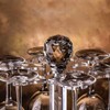 Mylifestyle Elegant Desktop Crystal Glass Stemware Rack/Rotate 6 Wine Glass