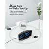 GOLOZA Digital Alarm Clock for Bedrooms, Modern Curved Design, Conspicuous