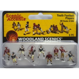 Woodland Scenics A1895 Youth Football Player Figures Track H0 HO 1:87 Youth Football Players