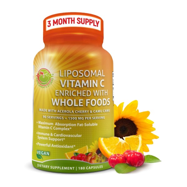 SUPPLEMENTS STUDIO Liposomal Vitamin C Capsules - 1500mg - Made
