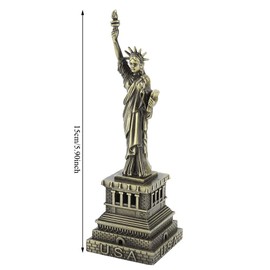 LetCart Statue of Liberty Model, Metal Building Model of Vintage Statue of Liberty Desktop Ornaments for Shop Home Decoration