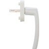 Roto Window Handle Line Traffic White with Screws Square Pin