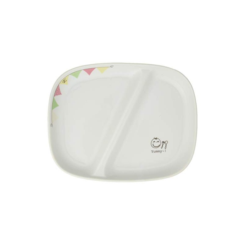 E-Kids Tableware East Divided Lunch Plate, 8.7 inches (22 cm),