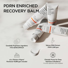 Genabelle PDRN Enriched Recovery Balm – 5,000 ppm PDRN & 10,000 ppm Panthenol Soothing Repair Cream for Sensitive Skin, Hydration & Barrier Strengthening, 50 ml (1.69 fl oz)