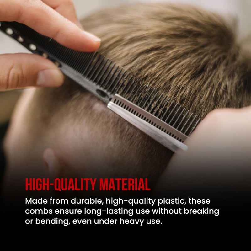The Shave Factory Heat Resistant Black Combs - Essential for