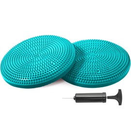 Primasole Balance Disc with Air Pump Wobble Cushion for Stability Workout 2 PCS Light Green Color PSS91NH052A