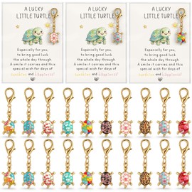 Kenning 20 Travel Sea Turtle Keychain Bulk Lucky Little Turtle Charm Gift