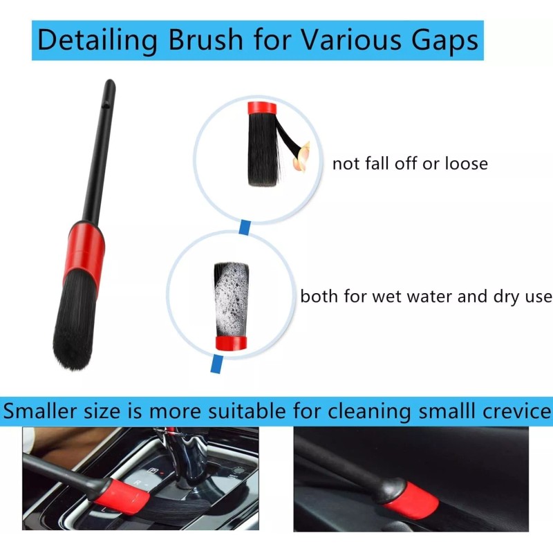 Fitosy Car Interior Duster Detail Brush Cleaning Gel Kit, Soft