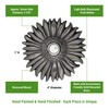 Waterwood Solid Brass Sunflower Doorbell in Pewter - Wired &