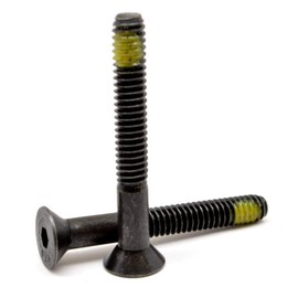 3/8"-16 x 1 3/4" (FT) Coarse Thread Socket Flat Head Cap Screw Nylon Patch Alloy Steel Black Oxide Pk 25