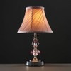 MiniSun | Modern Polished Chrome and Pink Touch Table Lamp