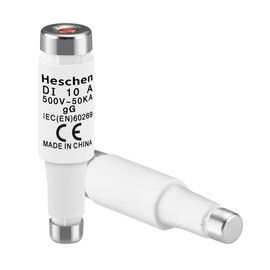 Heschen Ceramic Neozed Fuse Links, DI Type Fuse Link, 10A 500VAC, gG Type, for Cable and Line Protection, 10PCS