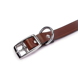 King Buck Leather Dog Collar with D Ring, Leather, Small