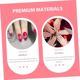 Beavorty 1set Press Nails for Women Cute French Tip Fake Nail Art for Parties DIY Manicure Supplies Easy to Use No Tools Required