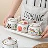 Mosuji Porcelain Sugar Bowls with Lids and Spoons,Ceramic Spice Jars
