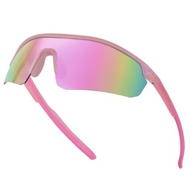 TJUTR Kids Polarized Sports Sunglasses, Baseball Softball Cycling Sun Glasses with UV400 Protection for Boys Girls Age 6-12