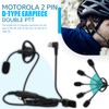 Retevis Walkie Talkie Headset with Boom Mic D Shape Double