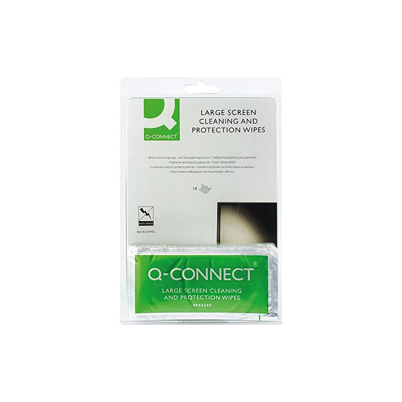Q-Connect Large Screen/Protection Wipes (Pack of 10)