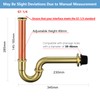Heixutas Thickened Brass P Trap: 1 1/4 Bottle P-Trap Bathroom