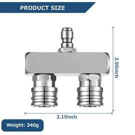 Pressure Washer Accessories, 2-in-1 Dual Pressure Wash Nozzle with 10 Tip Set Stainless Steel Spray Nozzle 1/4" Quick Connect 5000PSI for Cleaning Cars, Brick Driveways Patios Concrete Surfaces