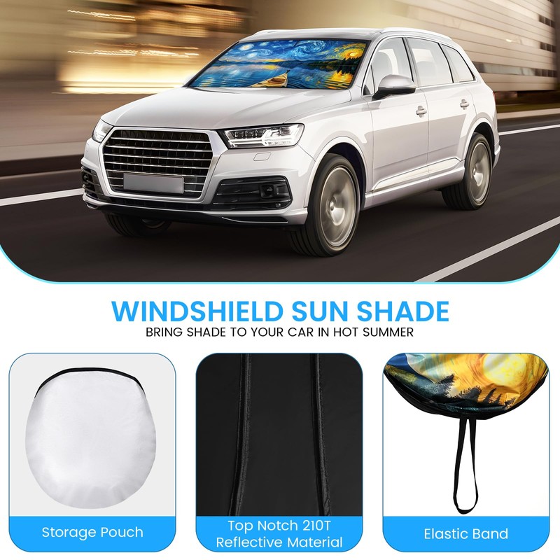 Windshield Sun Shade - Car Sun Shade Windshield UV Protection