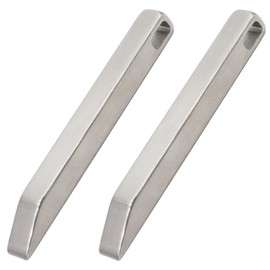 2 Pack EDC Pocket Pry Bar, Mini Prybar for Every Day Carry Small Titanium Key Chain, Portable Multitool, Screwdriver, Bottle Opener & Box Opener