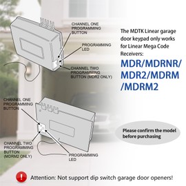 XDTKML Garage Door Opener Keypad for Linear Megacode MDTK Garage Door Keypad Wireless Keyless Entry Garage Door Remote Keypad