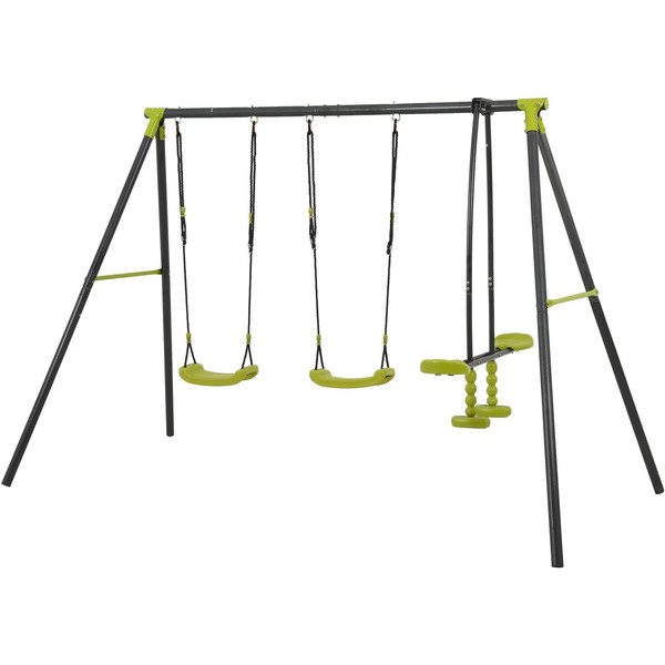 WAWON Triple Metal Safe Swing Set for Children 440lbs, Outdoor