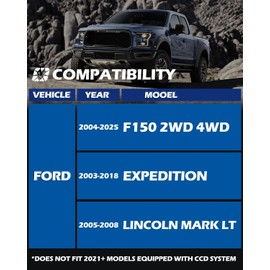 2.5 Inch Lift Kits for F150, Dynofit Front Chassis Leveling Lift Kit Compatible with 2004-2025 Ford F150 2WD 4WD, 2003-2018 Expedition, 2.5" Forged Strut Spacer Suspension Level Kit for Shock
