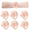 Lewondr Napkin Rings, Set of 6 Flowers Napkin Ring Holders