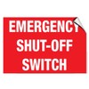 Emergency Shut Off Switch Hazard Hazard Labels Label Decal Sticker