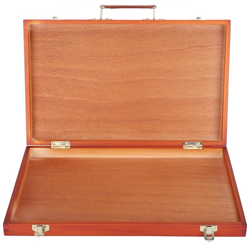 Retro Wooden Painting Tool Storage Box Portable Drawing Oil Painting