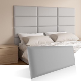 Greymond Headboards Wall Panel for Twin, Self-Adhesive 3D Upholstered Panel for Bedroom/Living Room (6 Pieces 9.84 in x 23.6 in)