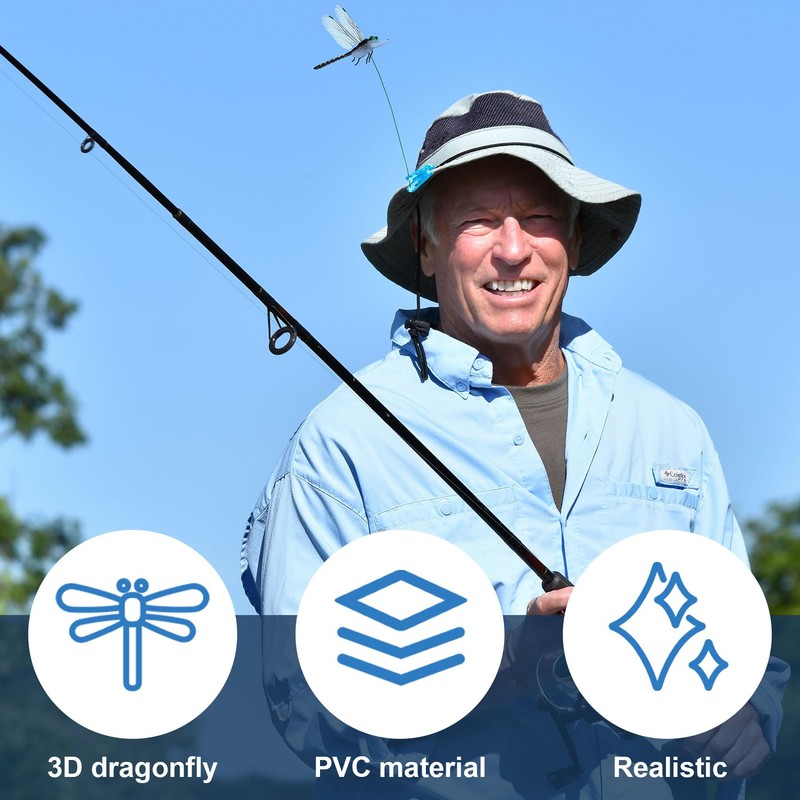 BEIQIYA Dragonfly Clips, Artificial 3D Simulation Dragonflies Hat Clip, Fly