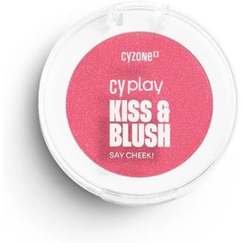 CyPlay – Rubor en Polvo Say Cheek! 4 Tonos Satinados, Acabado Natural, Textura Suave y Difuminable Look Radiante y Fresco Maquillaje Facial Profesional (Kiss & Blush)