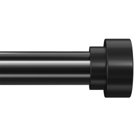 Simple Trending Curtain Rods for Windows 28 to 84 Inches- Black 1 Inch Diameter Curtain Rods, Adjustable Heavy Duty Curtain Rod with End Cap Style, Easy Installation, Size: 32-90 Inch