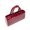 SKYK Glossy Patent Faux Leather Handbag for Women Small Satchel