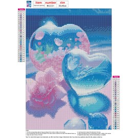 QENSPE Diamond Painting Crystal Love Diamond Painting Pictures 5D Diamond Painting Adult Flowers Full Diamond Pictures Painting Embroidery Set Cross Stitch Pictures Home Wall Decor 30 x 40 cm