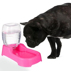 iplusmile Gravity Water Bowl 17Oz Automatic Pet Water Dispenser for Dogs and Cats Non-Spill Large Capacity Drinking Bowl for Medium and Large Pets Smooth Surface Easy to Clean