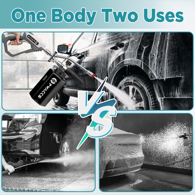 PWACCS PWACCS Pressure Washer Foam Gun with Dual Connector Accessory,