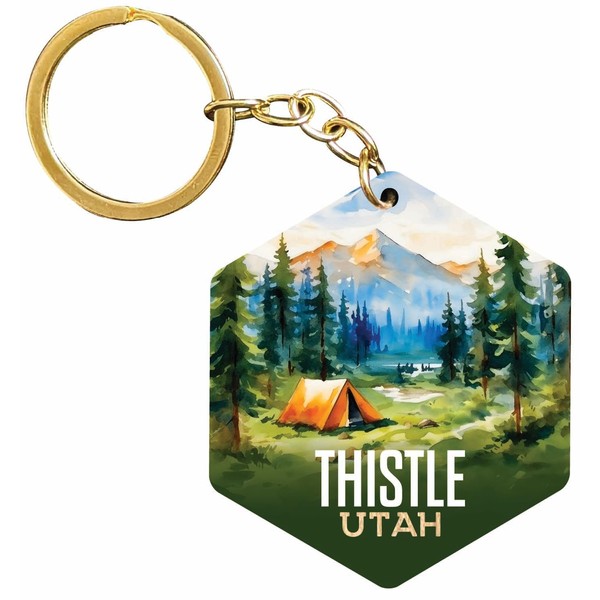 R and R Imports Thistle Utah Souvenir 2” Wooden Hexagon