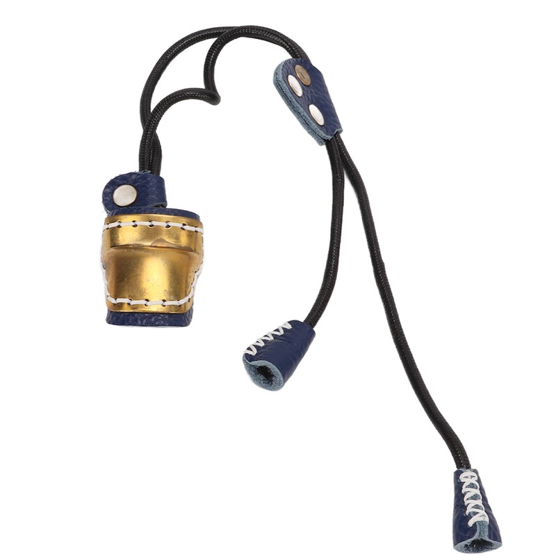 Archery Thumb Protector Regulable Design Safety Rope Brass Cowhide Material