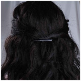 Allereya Metal Hair Clips Black Hair Pin Clip Duck Bill Hair Clips Long Side Clip Barrette Metal Alligator Curl Clips Simple Hair Barrette Decorative Hair Accessories for Women