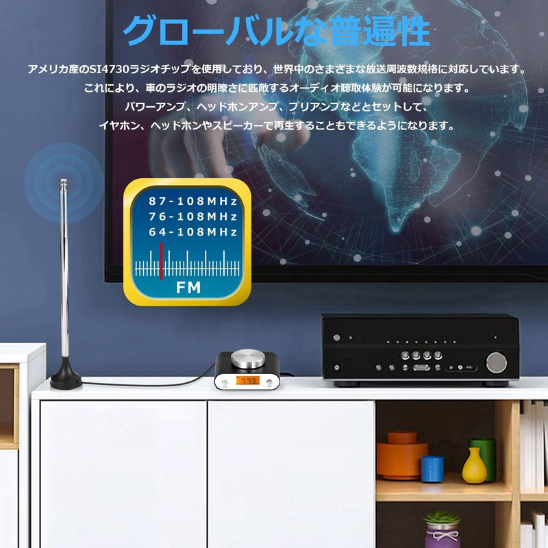 Nobsound Mini FM Radio Transistor Global Universal Manual/Auto Search (with