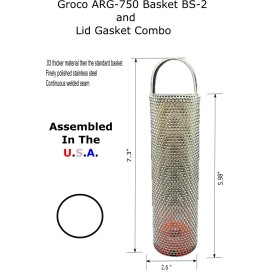 Unique Boat Parts Stainless Sea  Strainer Basket by Unique Boat Parts Fits Groco-ARG-750 BS-2