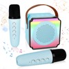Karaoke Machine for Kids Adults,Portable Bluetooth Speaker with Wireless Microphones,