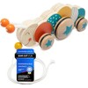 Wooden Pull Along Toy Caterpillar Child-Friendly Educational Toy, Kids Toy